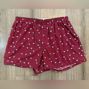 GAP Body Red Heart Print Boxers Mens L 34-36 100% Cotton Novelty Valentine Gift